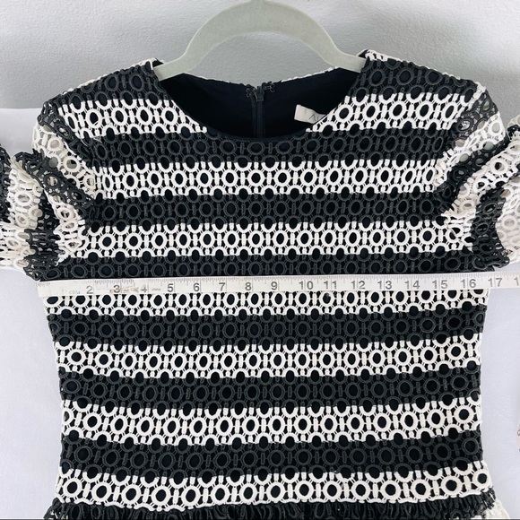 ALEXIS midi dress black white laced T-shirt dress bouffant prom formal casual - Picture 8 of 16